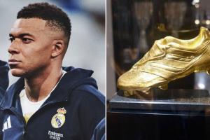 老佛爷+全队出席！皇马官方：姆巴佩明天在伯纳乌领取欧洲金靴