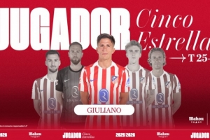 给老爹争脸了！朱利亚诺-西蒙尼当选马竞10月最佳球员