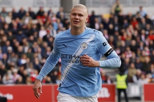 本赛季曼城英超射手榜：哈兰德13球，第二是伯恩利后卫艾斯特福