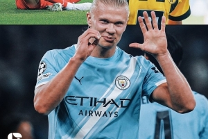 哈兰德在三家不同俱乐部连续5场欧冠比赛进球，历史首人