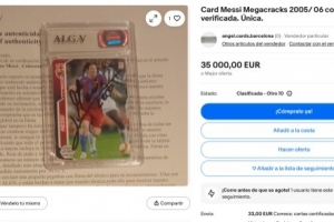 世体：梅西亲签的05-06赛季球星卡将被拍卖，估价高达3.5万欧元