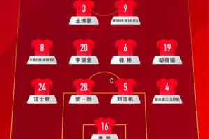 U22国足vs韩国官方阵型：442，汪士钦左后卫，拜合拉木中锋