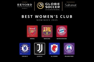 环足奖2025年最佳女足俱乐部候选：阿森纳女足、巴萨女足领衔